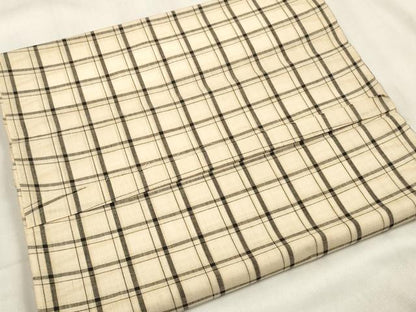 平和屋着物∴夏物 浴衣 反物 着尺 格子 綿麻 逸品 未使用 DAAV8443zzz