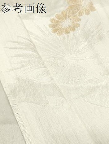 平和屋着物●和装小物　帯締め・帯揚げ・扇子セット　礼装用　松地紋　菊　金糸　組紐　亀房付き　逸品　未使用　DAAV8471zzz