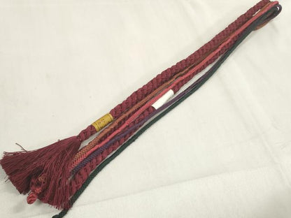 平和屋着物●和装小物　帯締め・帯揚げセット　正倉院花文　手組紐　逸品　未使用　DAAV8473zzz