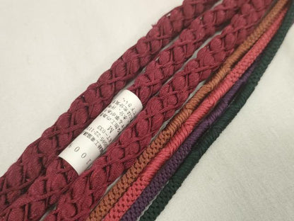 平和屋着物●和装小物　帯締め・帯揚げセット　正倉院花文　手組紐　逸品　未使用　DAAV8473zzz