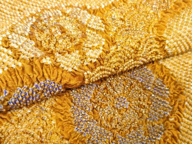 平和屋着物○和装小物 帯締め・帯揚げセット 振袖用 総絞り 流水花文