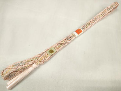 平和屋着物＊夏物　和装小物　帯締め・帯揚げセット　縦絽　夏の粋　撫子　銀彩　逸品　未使用　DAAV8482zzz