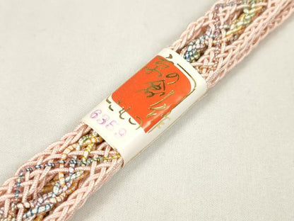 平和屋着物＊夏物　和装小物　帯締め・帯揚げセット　縦絽　夏の粋　撫子　銀彩　逸品　未使用　DAAV8482zzz