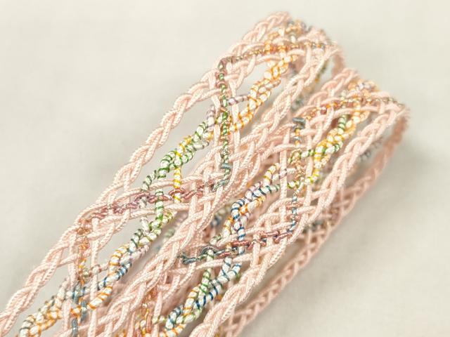 平和屋着物＊夏物　和装小物　帯締め・帯揚げセット　縦絽　夏の粋　撫子　銀彩　逸品　未使用　DAAV8482zzz