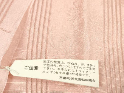 平和屋着物＊夏物　和装小物　帯締め・帯揚げセット　縦絽　夏の粋　撫子　銀彩　逸品　未使用　DAAV8482zzz