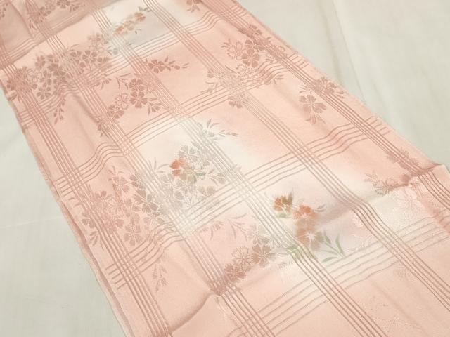 平和屋着物＊夏物　和装小物　帯締め・帯揚げセット　縦絽　夏の粋　撫子　銀彩　逸品　未使用　DAAV8482zzz 平和屋着物＊夏物 和装小物 帯締め・帯揚げセット 縦絽 夏の粋 撫子 銀