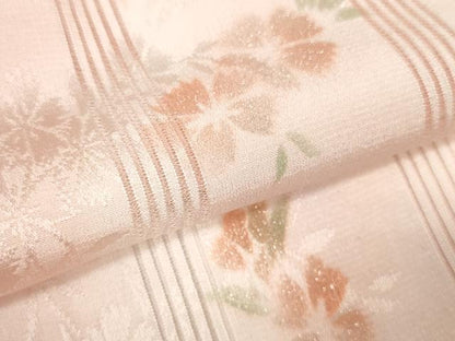 平和屋着物＊夏物　和装小物　帯締め・帯揚げセット　縦絽　夏の粋　撫子　銀彩　逸品　未使用　DAAV8482zzz