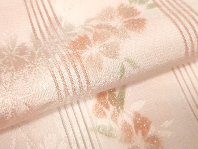 平和屋着物＊夏物　和装小物　帯締め・帯揚げセット　縦絽　夏の粋　撫子　銀彩　逸品　未使用　DAAV8482zzz
