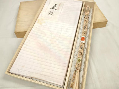 平和屋着物＊夏物　和装小物　帯締め・帯揚げセット　絽　夏の粋　桔梗　暈し染め　丹後ちりめん　逸品　未使用　DAAV8483zzz