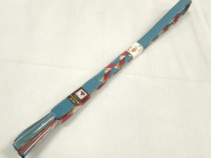 平和屋着物●和装小物　帯締め・帯揚げセット　舞花文　金彩　組紐　金糸　逸品　未使用　DAAV8487zzz