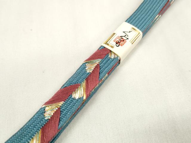 平和屋着物●和装小物　帯締め・帯揚げセット　舞花文　金彩　組紐　金糸　逸品　未使用　DAAV8487zzz