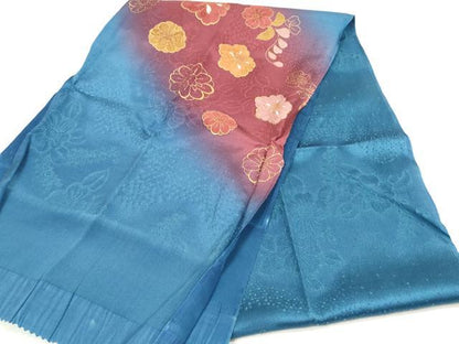 平和屋着物●和装小物　帯締め・帯揚げセット　舞花文　金彩　組紐　金糸　逸品　未使用　DAAV8487zzz