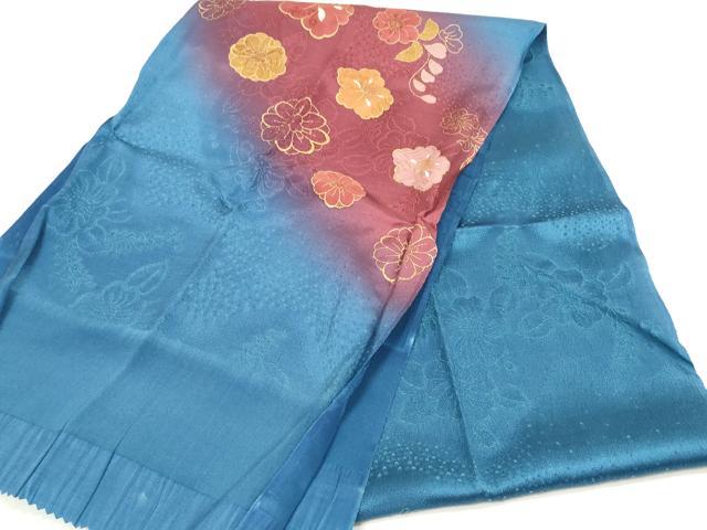 平和屋着物●和装小物　帯締め・帯揚げセット　舞花文　金彩　組紐　金糸　逸品　未使用　DAAV8487zzz