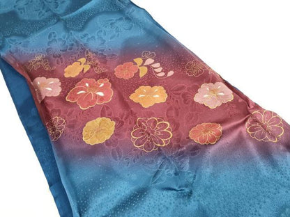 平和屋着物●和装小物　帯締め・帯揚げセット　舞花文　金彩　組紐　金糸　逸品　未使用　DAAV8487zzz