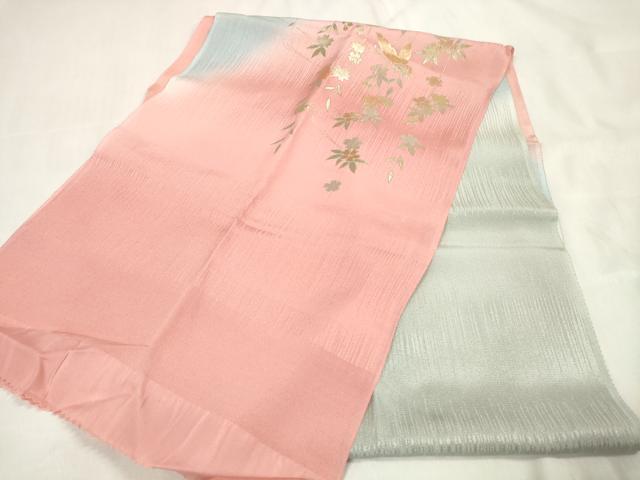 平和屋着物●和装小物　帯締め・帯揚げセット　舞蝶花文　金彩　高麗組　金糸　逸品　未使用　DAAV8489zzz