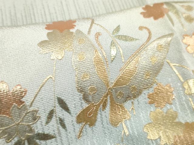 平和屋着物●和装小物　帯締め・帯揚げセット　舞蝶花文　金彩　高麗組　金糸　逸品　未使用　DAAV8489zzz