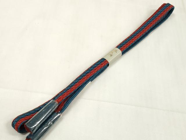 平和屋着物●和装小物　帯締め・帯揚げセット　泥染　短冊花間道　逸品　未使用　DAAV8490zzz