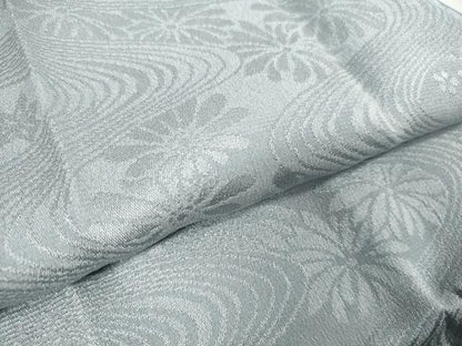平和屋着物●和装小物　帯締め・帯揚げセット　流水菊地紋　鉛色　逸品　未使用　DAAV8505zzz