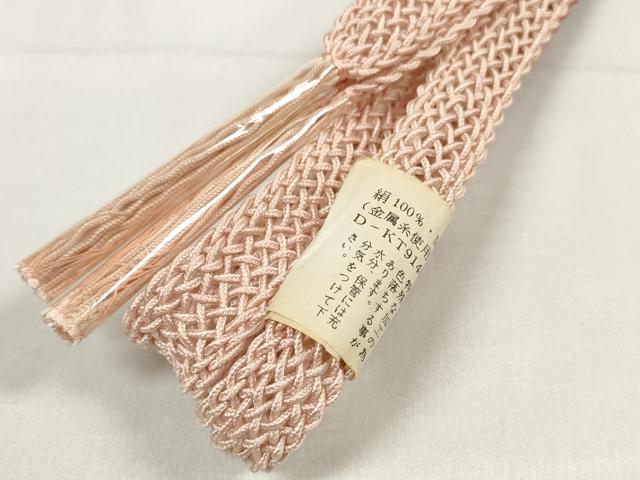 平和屋着物＊夏物　和装小物　帯締め・帯揚げセット　絽　舞花地紋　組紐　逸品　未使用　DAAV8511zzz 平和屋着物＊夏物 和装小物 帯締め・帯揚げセット 縦絽 絞り 舞花文 手