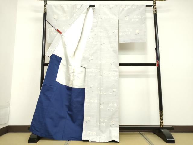 平和屋着物●上質な紬 草花文 正絹 逸品 DAAV8528tw