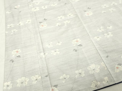平和屋着物●上質な紬 草花文 正絹 逸品 DAAV8528tw