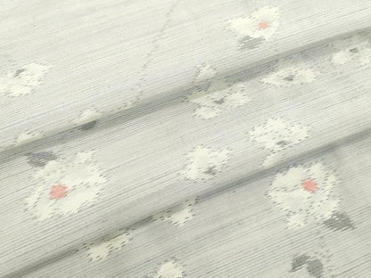 平和屋着物●上質な紬 草花文 正絹 逸品 DAAV8528tw