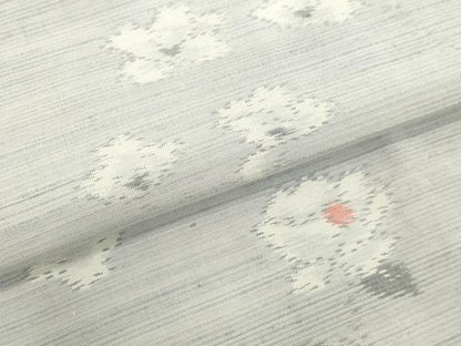 平和屋着物●上質な紬 草花文 正絹 逸品 DAAV8528tw