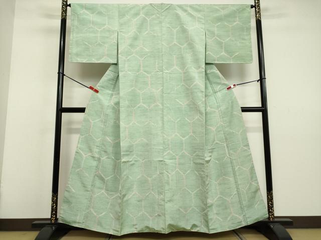 平和屋着物○上質な紬 亀甲柄 正絹 逸品 DAAV8529tw 