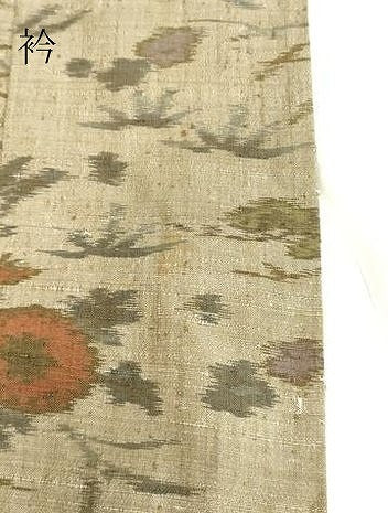 平和屋着物●上質な紬 草花文 正絹 逸品 未使用 DAAV8534tw