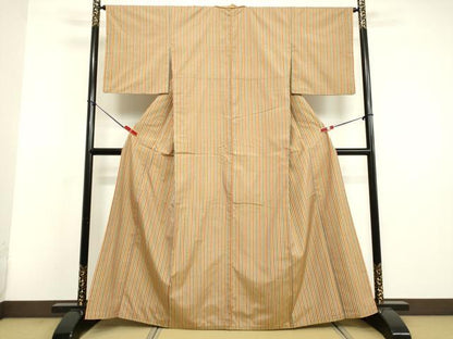 平和屋着物●上質な紬 間道 正絹 逸品 DAAV8536tw