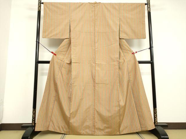平和屋着物●上質な紬 間道 正絹 逸品 DAAV8536tw