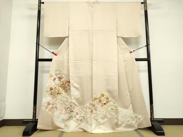 平和屋着物●創業460年・千總　色留袖　駒刺繍　菱取り飛鶴宝尽くし文　金彩　高島屋扱い　正絹　逸品　DAAV8542tw