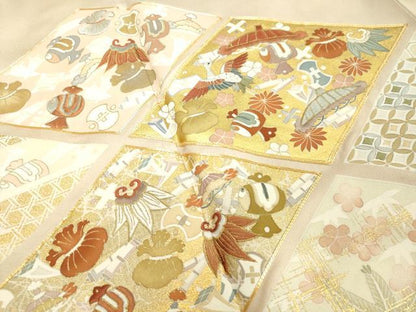 平和屋着物●創業460年・千總　色留袖　駒刺繍　菱取り飛鶴宝尽くし文　金彩　高島屋扱い　正絹　逸品　DAAV8542tw