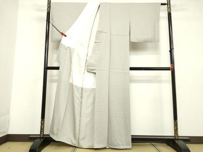 平和屋着物●京加賀友禅　百貫達雄監修　色無地　加賀の四季　霞地紋　潤色　反端付き　正絹　逸品　DAAV8547tw
