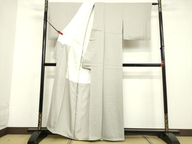 平和屋着物●京加賀友禅　百貫達雄監修　色無地　加賀の四季　霞地紋　潤色　反端付き　正絹　逸品　DAAV8547tw