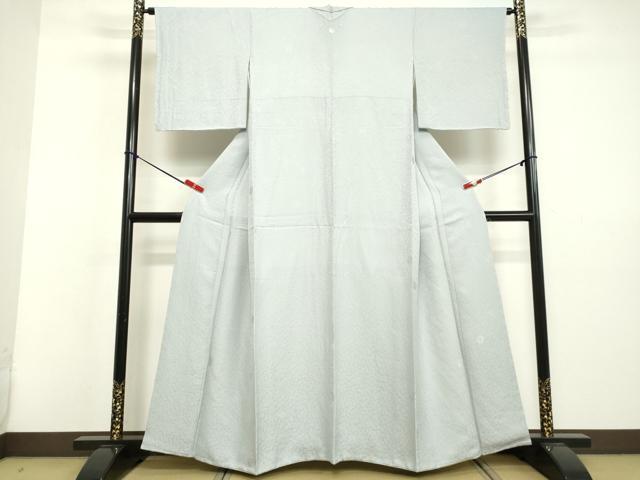 平和屋着物●上質な色無地　舞花地紋　パウダーブルー色　正絹　逸品　未使用　DAAV8548tw