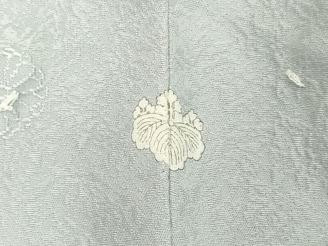 平和屋着物●上質な色無地　舞花地紋　パウダーブルー色　正絹　逸品　未使用　DAAV8548tw