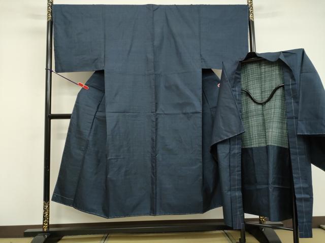 平和屋着物●男性 本場大島紬 アンサンブル 100亀甲 総詰め 正絹 逸品 未使用 DAAV8553tw