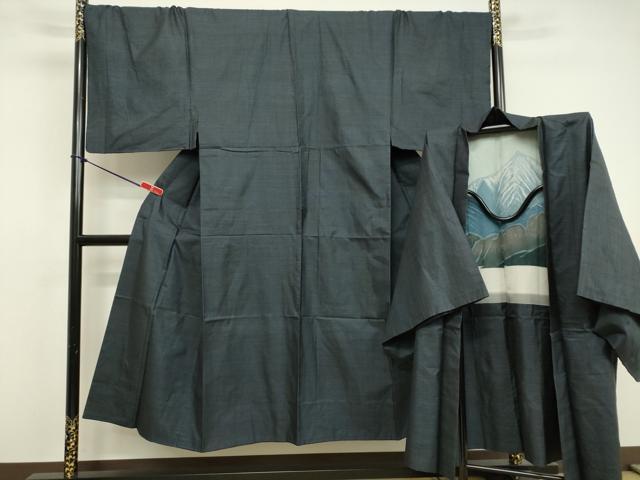 平和屋着物●男性 本場大島紬 アンサンブル 100亀甲 総詰め 正絹 逸品 DAAV8557tw