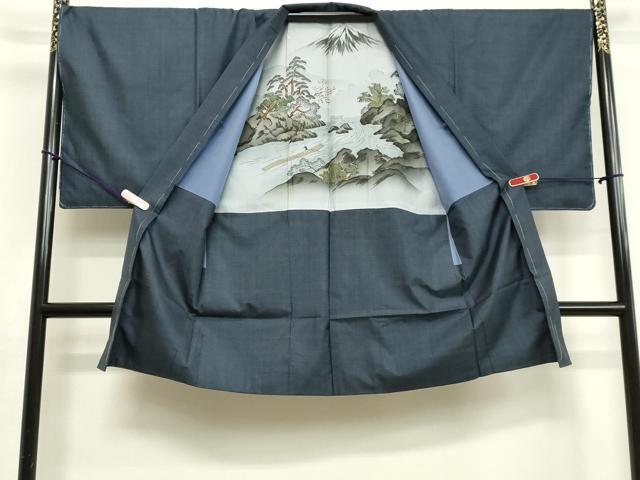 平和屋着物●男性　本場大島紬　アンサンブル・長襦袢セット（袷）　100亀甲　総詰め　正絹　逸品　DAAV8579tw