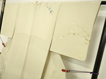 平和屋着物●訪問着　友禅　作家物　草花文　暈し染め　正絹　逸品　DAAV8584tw