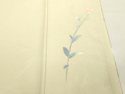 平和屋着物●訪問着　友禅　作家物　草花文　暈し染め　正絹　逸品　DAAV8584tw