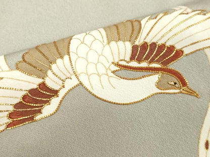 平和屋着物●豪華色留袖　作家物　駒刺繍　鳳凰松文　金彩　正絹　逸品　DAAV8585tw