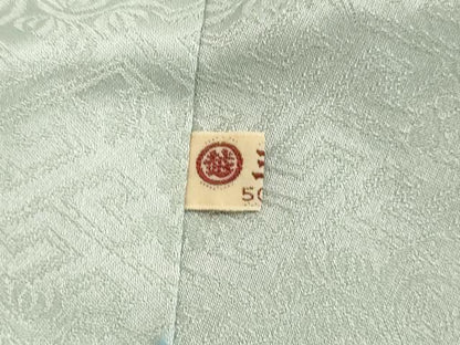 平和屋着物●創業460年・千總　色留袖　刺繍　霞枝梅松文　月白色地　金彩　三越扱い　正絹　逸品　DAAV8592tw