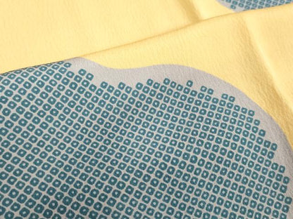 平和屋着物●振袖用長襦袢　袷　舞梅文　半衿刺繍　正絹　逸品　DAAV8596tw