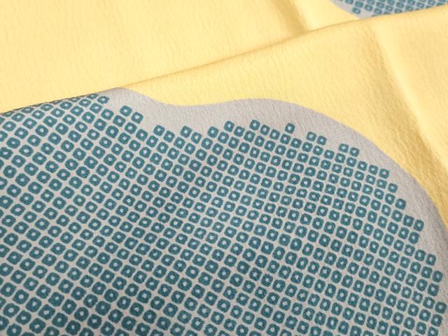 平和屋着物●振袖用長襦袢　袷　舞梅文　半衿刺繍　正絹　逸品　DAAV8596tw