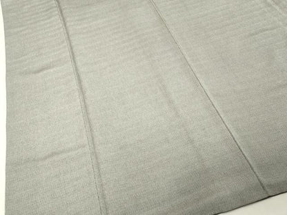 平和屋着物●江戸小紋　小紋師　黒岩秀硯　よろけ縞　白色×深緑色　三越扱い　ロング丈　正絹　逸品　DAAV8610tw