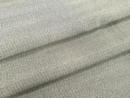 平和屋着物●江戸小紋　小紋師　黒岩秀硯　よろけ縞　白色×深緑色　三越扱い　ロング丈　正絹　逸品　DAAV8610tw