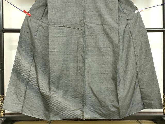 平和屋着物●訪問着 紬地 市松文様 正絹 逸品 DAAV8613tw