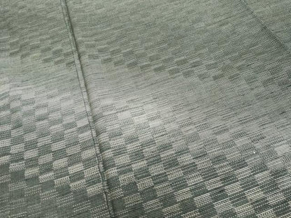 平和屋着物●訪問着 紬地 市松文様 正絹 逸品 DAAV8613tw